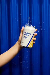 Almighty, But Faster! Introducing Almighty Active Caffeinated Sparkling Water